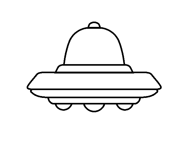 Dibujo de OVNI volador para Colorear