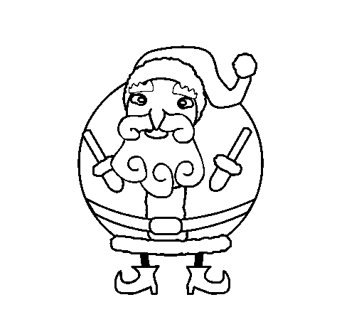 Dibujo de Papa Noel para Colorear