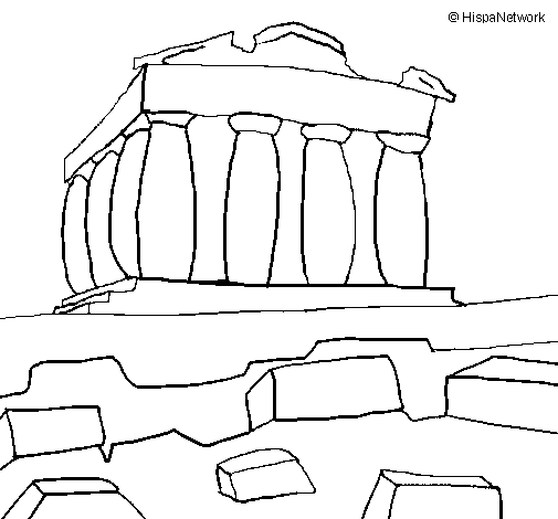 Dibujo de Partenón para Colorear