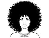 Dibujo de Peinado afro para colorear
