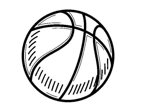 Dibujo de Pelota de baloncesto para Colorear