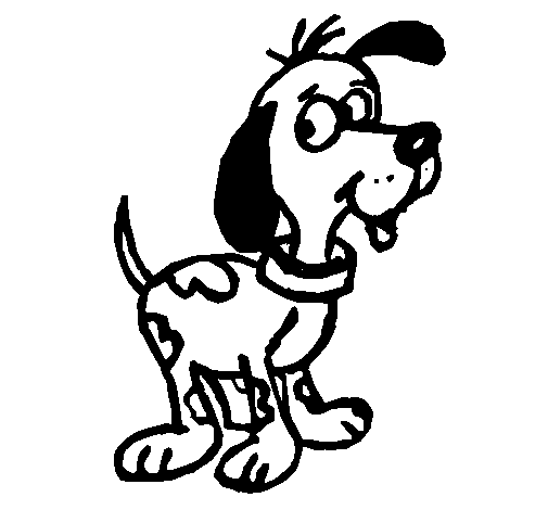 Dibujo de Perro atento para Colorear