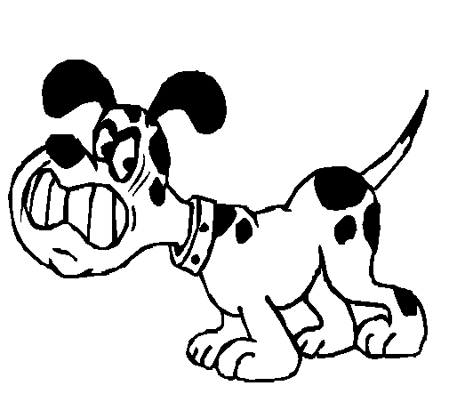 Dibujo de Perro enfadado para Colorear