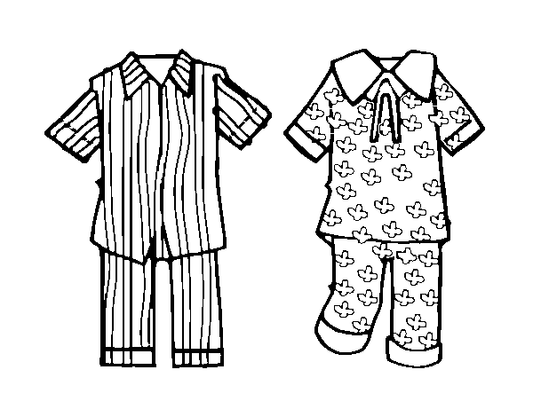 Dibujo de Pijamas para Colorear