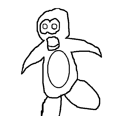 Dibujo de Pingüino 2a para Colorear