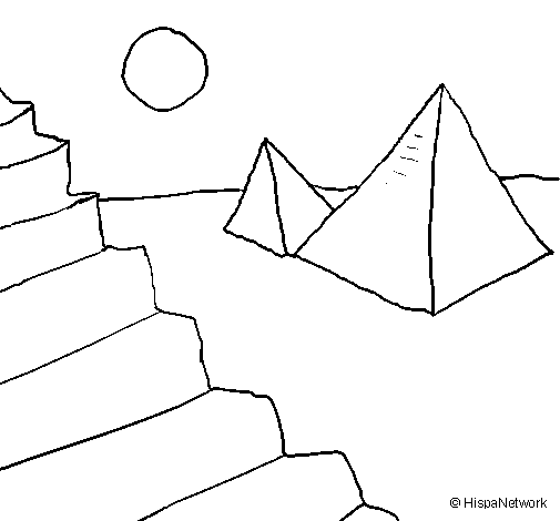 Dibujo de Pirámides para Colorear