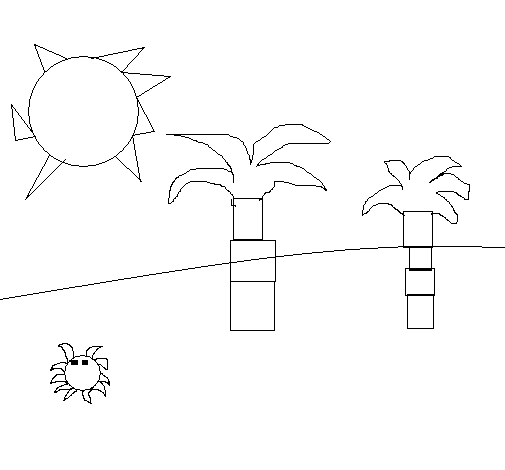 Dibujo de Playa 1 para Colorear