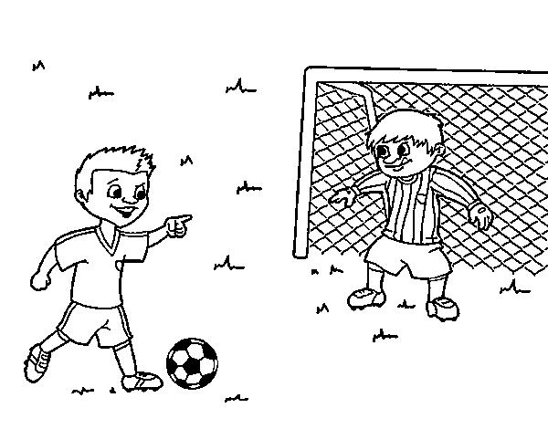 Dibujo de Portero de fútbol para Colorear