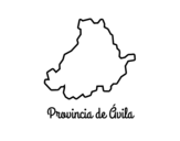 Dibujo de Provincia de Ávila para colorear