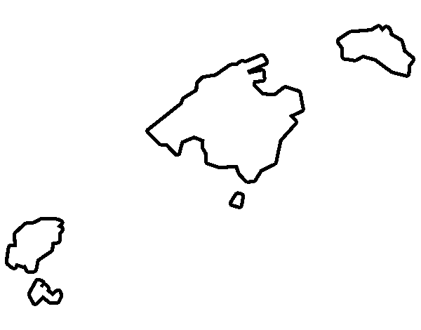 Dibujo de Provincia de las Islas Baleares para Colorear