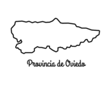 Dibujo de Provincia de Oviedo para colorear