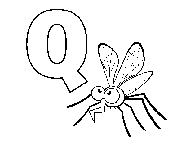 Dibujo de Q de Mosquito para Colorear
