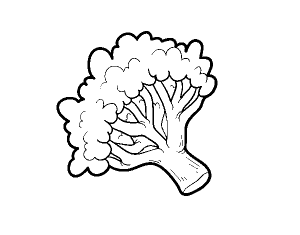 Dibujo de Rama de brócoli para Colorear