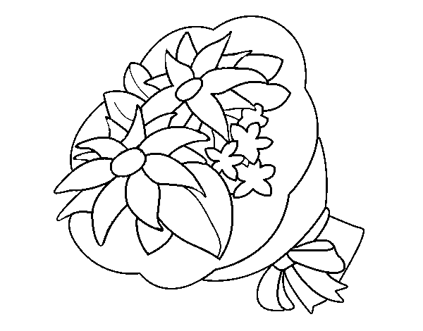 Dibujo de Ramo de crisantemos para Colorear