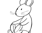 Dibujo de Rata sentada