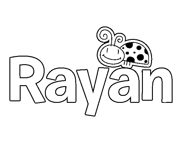 Dibujo de Rayan para Colorear