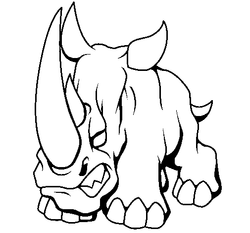 Dibujo de Rinoceronte II para Colorear