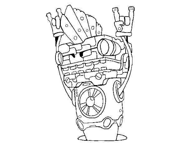 Dibujo de Robot Rock and roll para Colorear
