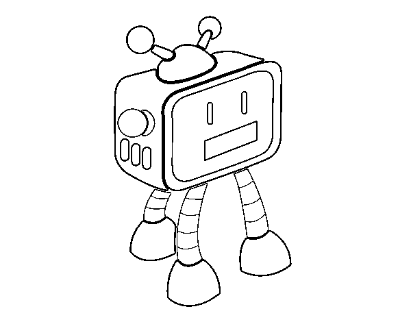 Dibujo de Robot televisivo para Colorear