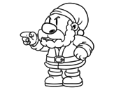 Dibujo de Santa Claus enfadado para colorear