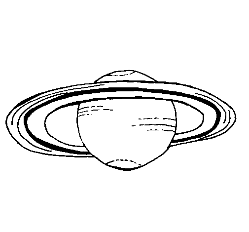 Dibujo de Saturno para Colorear