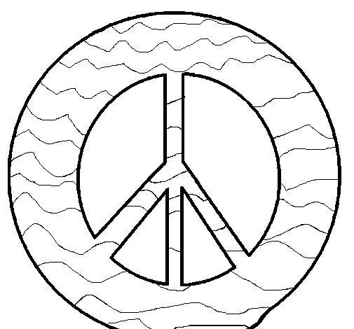 Dibujo de Símbolo de la paz para Colorear - Dibujos.net