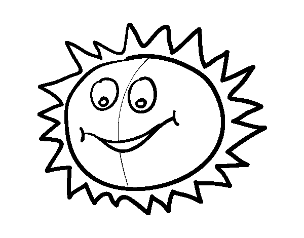 Dibujo de Sol feliz para Colorear