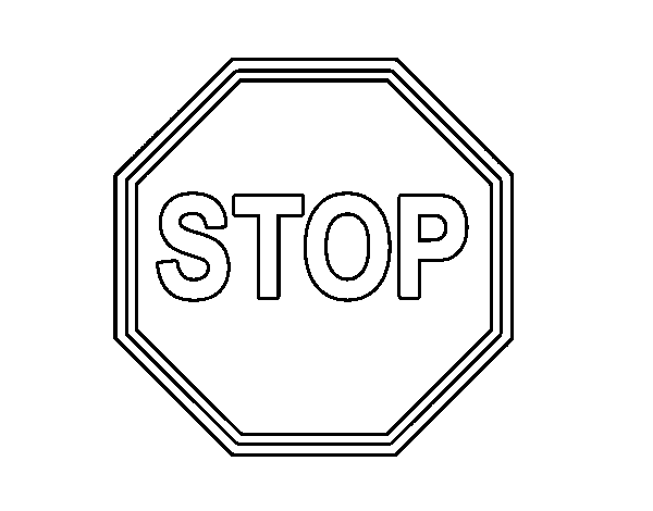 Dibujo de Stop para Colorear