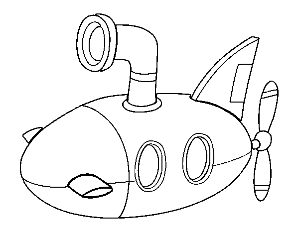 Dibujo de Submarino para Colorear