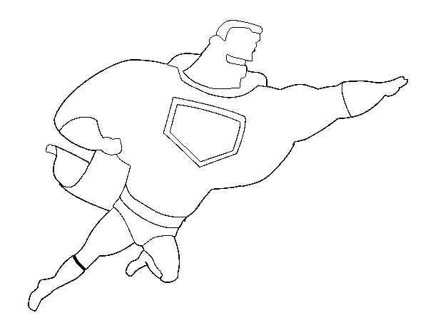 Dibujo de Superhéroe grande para Colorear