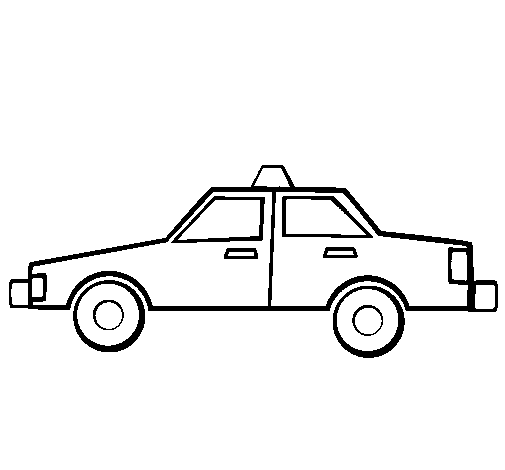 Dibujo de Taxi para Colorear