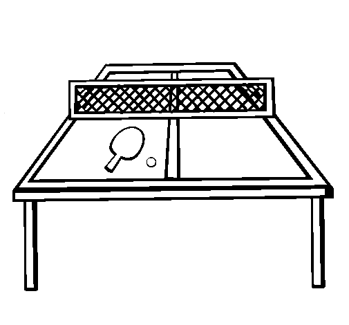 Dibujo de Tenis de mesa 1 para Colorear