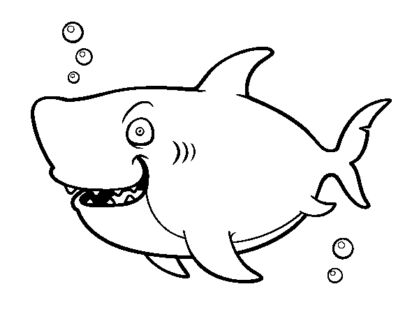 Dibujo de Tiburón ballena para Colorear