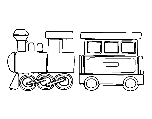 Dibujo de Tren alegre para Colorear