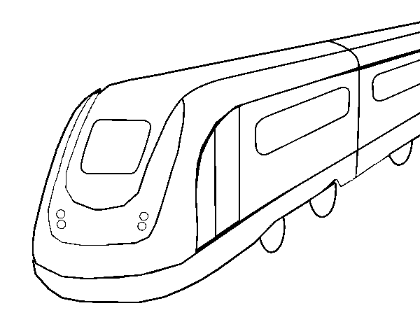 Dibujo de Tren de alta velocidad para Colorear