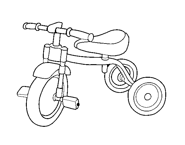 Dibujo de Triciclo para niños para Colorear