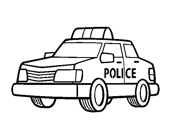 Dibujo de Un coche de policía para Colorear
