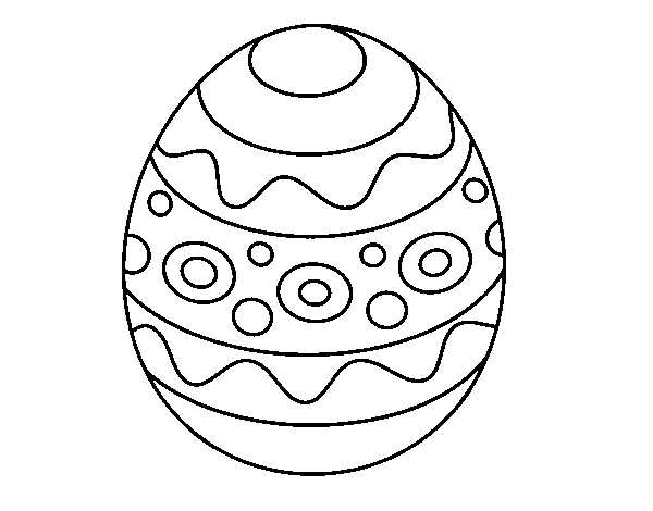 Dibujo de Un huevo de Pascua estampado para Colorear