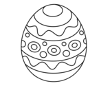 Dibujo de Un huevo de Pascua estampado para colorear