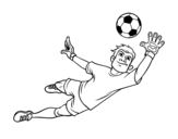 Dibujo de Un portero de fútbol para colorear