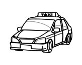 Dibujo de Un taxi para colorear