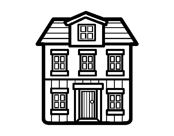 Dibujo de Una casa para Colorear