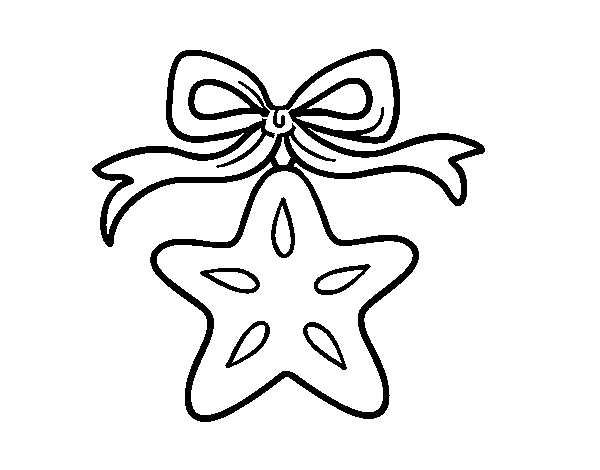 Dibujo de Una estrella navideña para Colorear