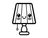 Dibujo de Una lámpara de mesa para colorear