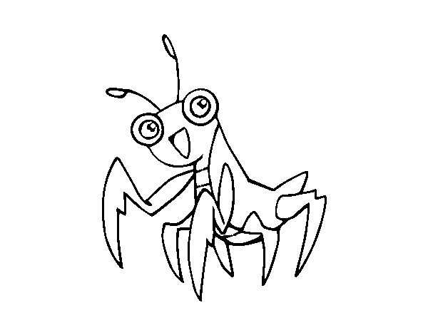 Dibujo de Una mantis religiosa para Colorear