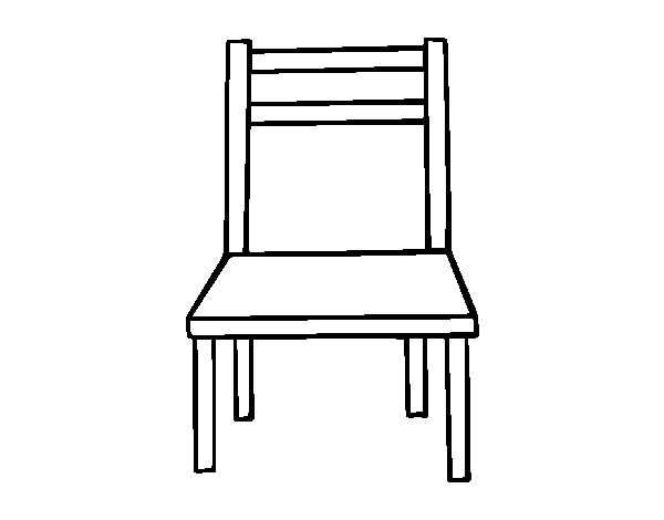 Dibujo de Una silla de madera para Colorear