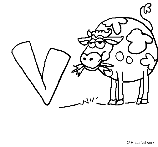 Dibujo de Vaca 4 para Colorear