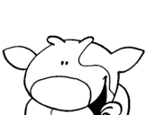 Dibujo de Vaca sonriente para colorear