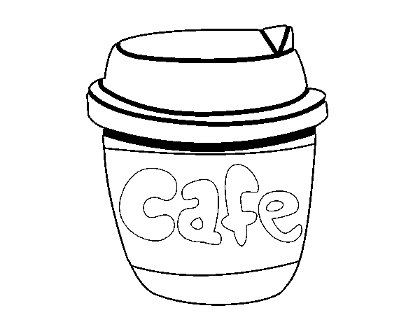 Dibujo de Vaso de café para Colorear