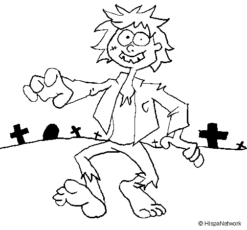 Dibujo de Zombie 1 para Colorear